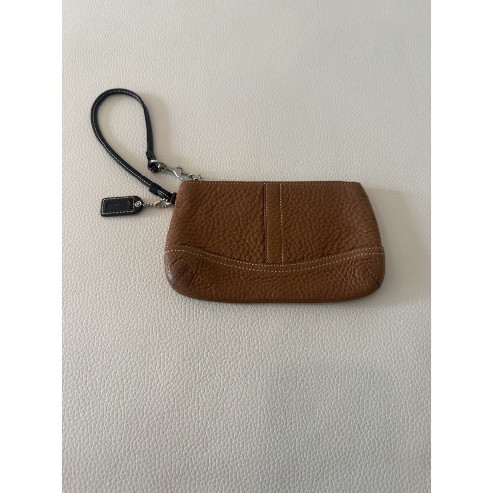 Vintage Coach British Tan Wristlet - Picture 1 of 7